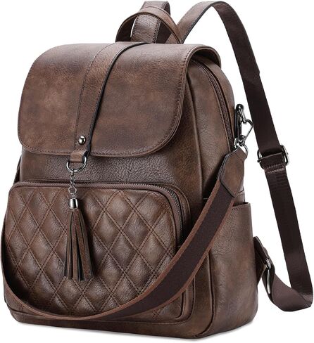 VX VONXURY Backpack Purse for Women Fashion Anti-Theft PU Leather Backpack Shoulder Bag Convertible 2 Ways for Travel Work,Black in Kuwait