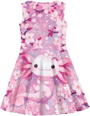 Girls Summer Sleeveless Dress Kids Flowy Swing Dresses for Toddler Girls in Kuwait