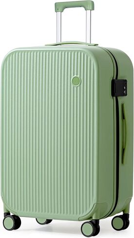 mixi 26 Inch Large Checked Luggage PC Hardshell Suitcases with Wheels for Travel Woman Men, Smoke White in Kuwait