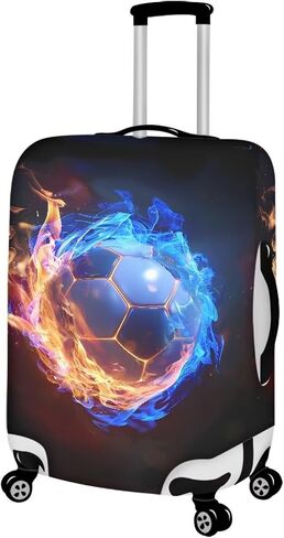 Biyejit Fire Water Basketball Travel Suitcase Cover Elastic Luggage Case Dust Cover Anti-scratch Luggage Cover for 18-32 Inch Suitcase Essential Accessories in Kuwait