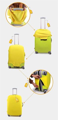 Biyejit Fire Water Basketball Travel Suitcase Cover Elastic Luggage Case Dust Cover Anti-scratch Luggage Cover for 18-32 Inch Suitcase Essential Accessories in Kuwait