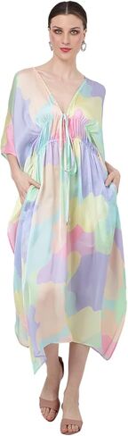 Miss Lavish London Kaftan Dresses - Long Caftan for Women with Pockets - Holiday Dress Loungewear & Beach Ready Cover-Ups in Saudi Arabia