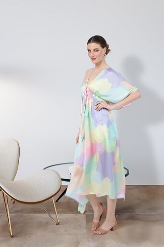 Miss Lavish London Kaftan Dresses - Long Caftan for Women with Pockets - Holiday Dress Loungewear & Beach Ready Cover-Ups in Saudi Arabia