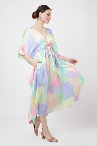 Miss Lavish London Kaftan Dresses - Long Caftan for Women with Pockets - Holiday Dress Loungewear & Beach Ready Cover-Ups in Saudi Arabia