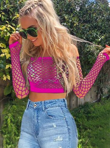 Buitifo Women Sexy Lingerie Fishnet Top Exotic Beach Cover Up in Kuwait