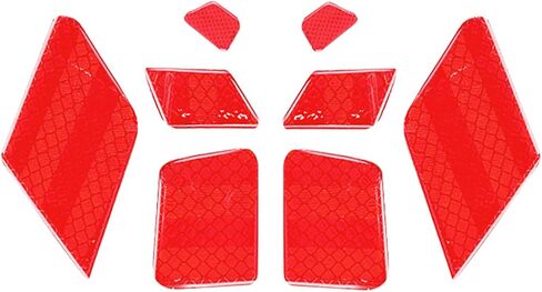 8 PCS Safety Warning Logos Anti-Collision Stickers for Toyota FJ Curiser, Car Door Reflective Safety Stickers, Car Anti-Scratch Decorative Protection Body Articles, Car Safety (Red) in Saudi Arabia
