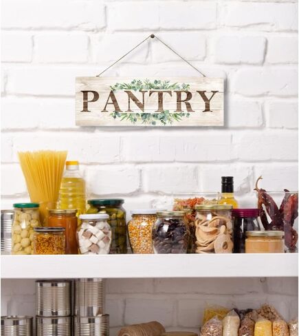 Creoate Pantry Signs Wall Art, Farmhosue Pantry Wall Decor, Wood Wall Hanging Plaque for Pantry Room Decor, Christmas Gift for Home in Saudi Arabia