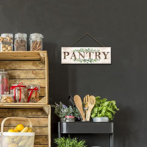 Creoate Pantry Signs Wall Art, Farmhosue Pantry Wall Decor, Wood Wall Hanging Plaque for Pantry Room Decor, Christmas Gift for Home in Saudi Arabia