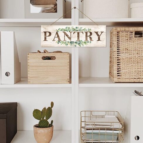 Creoate Pantry Signs Wall Art, Farmhosue Pantry Wall Decor, Wood Wall Hanging Plaque for Pantry Room Decor, Christmas Gift for Home in Saudi Arabia