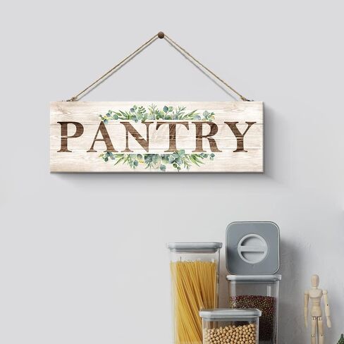 Creoate Pantry Signs Wall Art, Farmhosue Pantry Wall Decor, Wood Wall Hanging Plaque for Pantry Room Decor, Christmas Gift for Home in Saudi Arabia