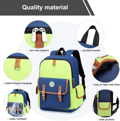 حقيبة ظهر للأطفال من weiatas حقيبة كتب لمرحلة ما قبل المدرسة ورياض الأطفال الابتدائية للبنات والأولاد (أحمر-أزرق، صغير) in Kuwait