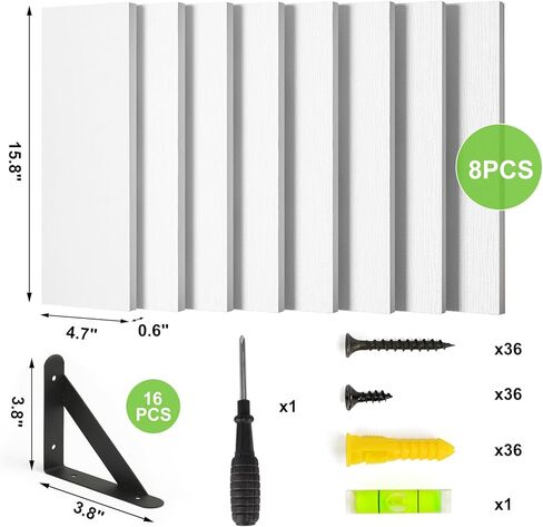 أرفف عائمة من Fixwal، عرض 4.7 بوصة، أرفف حائط خشبية ريفية، مجموعة مكونة من 8 قطع، ذهبي أسود، أرفف تخزين جدارية in Kuwait