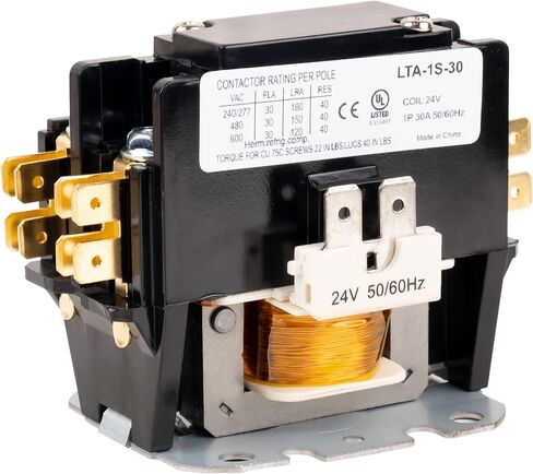 Ultra Durable 2 Pole Contactor 40 Amp 24VAC Coil by BlueStars - Compatible with Relays, Air Conditioner, Heat Pump, Refrigeration Systems in Saudi Arabia