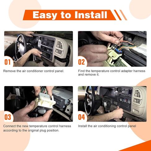 محول أسلاك محول التحكم في درجة حرارة مكيف الهواء مناسب لسيارة تشيفي سيلفرادو 1995 بدون خيار إزالة الصقيع الخلفي (تحويل وحدة 1996-1999 إلى مركبة 1995) OE 16233143 9378815 1572548 in Kuwait