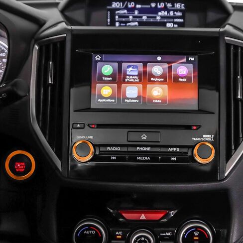 أغطية مقبض راديو auovo متوافقة مع Subaru Forester 2019-2024/ Crosstrek 2018-2023/ Impreza 2017-2023 ملحقات مقبض ضبط الصوت وأغطية الزخارف المحرك وإيقاف الحلقة الخارجية (أحمر، 3 قطع) in Kuwait