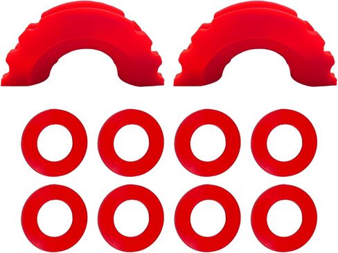 D Ring Shackle Isolators Washers Kit, Rubber Shackle Isolators with Washers Fits Standard 3/4" Shackles, Soft Shackle Isolators Protect Shackle & Bumper Reduce Rattling (Black) in Kuwait