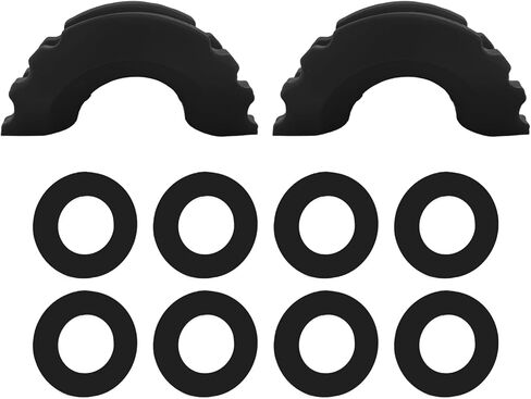 D Ring Shackle Isolators Washers Kit, Rubber Shackle Isolators with Washers Fits Standard 3/4" Shackles, Soft Shackle Isolators Protect Shackle & Bumper Reduce Rattling (Black) in Kuwait