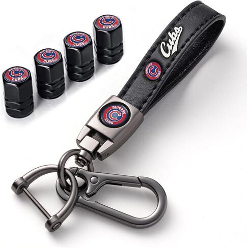 Astros Car Key Chain Keyring&Car Tire Valve Caps for Astros Fans,Huston Astros Car Keychain Key Ring/4pcs Car Tire Dust Caps Combo,Car Key Fob Holder Car Key Lanyard&Valve Caps,Baseball Fans Souvenir in Saudi Arabia