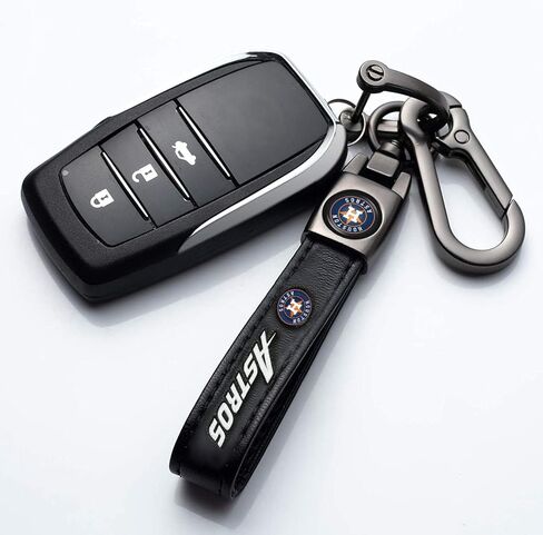 Astros Car Key Chain Keyring&Car Tire Valve Caps for Astros Fans,Huston Astros Car Keychain Key Ring/4pcs Car Tire Dust Caps Combo,Car Key Fob Holder Car Key Lanyard&Valve Caps,Baseball Fans Souvenir in Saudi Arabia