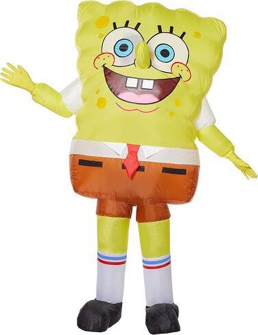 Spirit Halloween Spongebob Squarepants Adult Inflatable Spongebob Costume | Officially Licensed | Nickelodeon | Funny Costume - OSFM in Saudi Arabia
