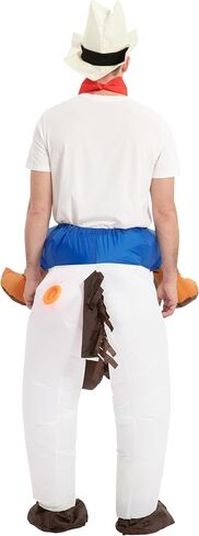 Inflatable Horse Costume Cowboy Rider Adult Size Halloween Party Outfit in Saudi Arabia
