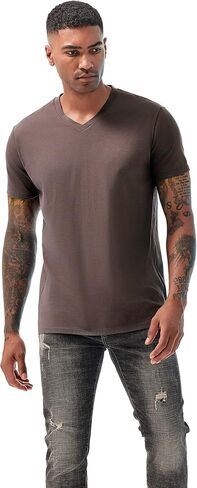 KLIEGOU Men's V Neck T Shirts - Casual Stylish Fitted Stretch Tees for Men in Kuwait