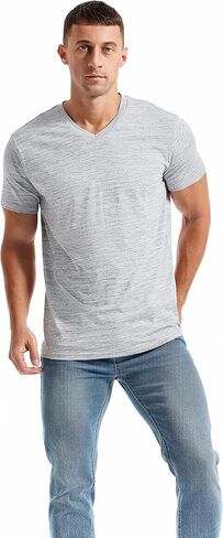KLIEGOU Men's V Neck T Shirts - Casual Stylish Fitted Stretch Tees for Men in Kuwait