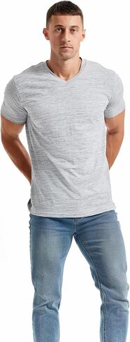 KLIEGOU Men's V Neck T Shirts - Casual Stylish Fitted Stretch Tees for Men in Kuwait