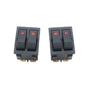OCESTORE 2Pcs for Boat Rocker Switch AC 16A/250V 20A/125V Double Light 6 Pin SPST ON/Off 2 Way Boat Rocker Switch
