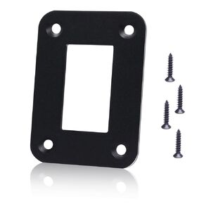 mankk 1 Way Rocker Switch Panel Housing Holder Anodized Aluminum Black Panel with Screws for Car Boat Motorcycle RV ATV UTV M-075-1K