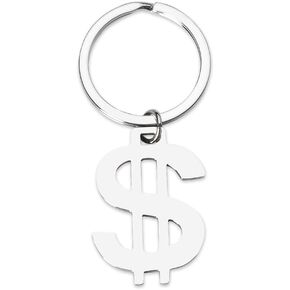 Money Dollar Sign Keychain Fortune Symbol Key Chain Creative Dollar Charm Keychain for Men Women Friends Coworker Fun Wealth Fortune Seeking Key Ring Money Gifts for Christmas Birthday Party Favors