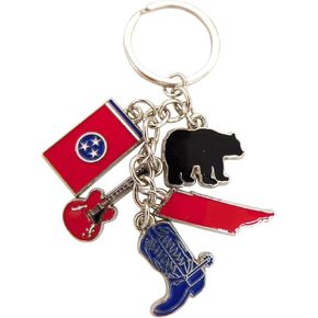 Westmon Works Tennessee Charm Keychain Metal Key Ring Souvenir of the Volunteer State