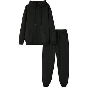 SOLY HUX Men's 2 Piece Outfits Drawstring Long Sleeve Hoodie and Sweatpants Sweatsuit Set