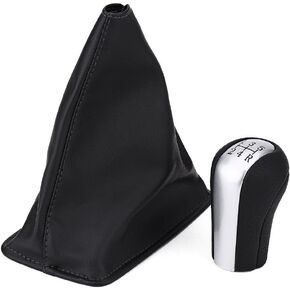 5 Speed Stick Shift Boot Gear Knob PU Leather Stick Shift Boot Cover for Corolla 1998-2009