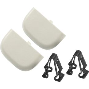 X AUTOHAUX 2 Set Beige Iron Sun Visor Cap Clip Clip Retainer No.DS7Z-54672A40-AF/DS7Z4273AA/DS7Z-9904132-A for Ford Fusion 2013-2016 for Lincoln MKZ 2013-2016