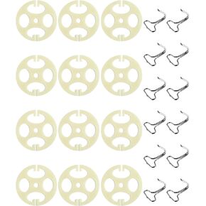 Zlirfy 12PCS Car Seat Cover Plum Plate Metal Hooks,Car Seat Cover Accessories,6Pcs Car Seat Covers Chucks and 6Pcs Metal Hooks Set Locking Clip,Plastic Card Fixed Fastener Buckle Replacement