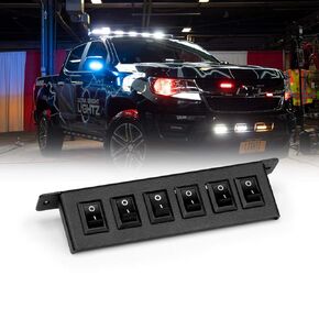 Ultra Bright Lightz 4 Switch Flush Mount Controller Panel | Switch Panel Emergency Lights Warning Lights, Sirens, Speakers | Truck, Car, Boat, ATV, Vehicle
