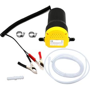 Upgrade 12V 60W Oil Change Pump- Extractor Oil Transfer Pump (QUICKLY) Diesel Fluid Scavenge Suction for Changing Oil, Oil Change Pump for Boat, Tubes, Truck, RV, ATV, Riding Mowe