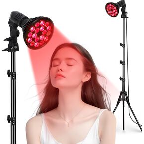 Red Light Therapy for Body and Face, Infrared Red Light Therapy Device with Adjustable Stand, 660nm ＆ 850nm Desk Red Light Therapy Lamp for Neck, Knee Pain Relief, Skin Wellness