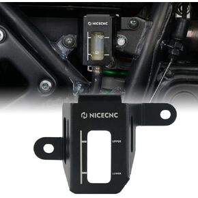NICECNC واقي خزان سائل الفرامل الخلفي الأسود متوافق مع Kawasaki KLR650 2008-2018 2009 2010 2011 2012 2013 2014 2015 2016 2017 in Kuwait