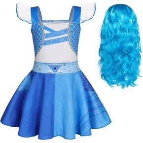 Benylion Descendants Rise of Red Costumes for Girls Rise of Red Christmas Gift Chloe Bridget Descendants Costume with Wig