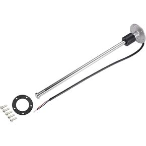 Universal Marine Fuel Sending Unit Float Fuel Gauge Gas Tank Diesel Water Level Sender Unit Sensor, 15" 380mm, Anti-Corrosion, Stainless Steel, Silver Tone Replace Parts
