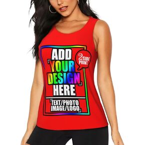 Custom Tank Tops for Women Vest Tee Design Your Shirt,Add Image Text Logo