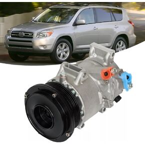Air Conditioner AC Compressor with Clutch Compatible with Toyota Camry RAV4 2.4L 2006-2008 4472601208 4710613 4710617