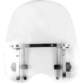 Areyourshop Large Windshield Windscreen 19"x17" (for 7/8", 1" handlebars) for Honda CT125 Cruisers & Standards for KAWASAKI Vulcan 900, for Suzuki Savage, for YAMAHA Cruisers & Standards