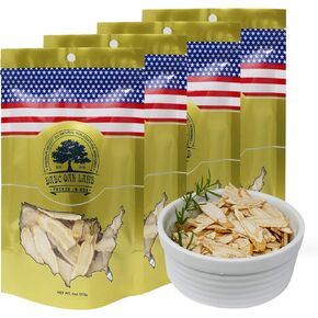American Ginseng Slices from Wisconsin (Sliced Ginseng Root Wisconsin Grown!Most People Use It to Make Ginseng Tea! Good for Health! 花旗参片/西洋参片 （Sliced Ginseng Root） 113g/Bag