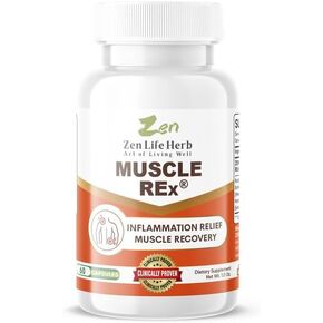 Muscle REx - Joint, Muscle & Nerve Support - Relax Aches & Chronic Discomfort Plant-Based Supplement (60 Capsules)