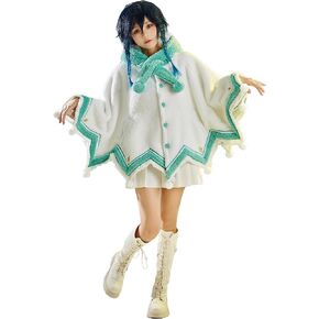 Cosplay.fm Women Hooded Cloak Kawaii Short Hooded Cape Game Cosplay Cape Loungewear Fleece Hooded Poncho