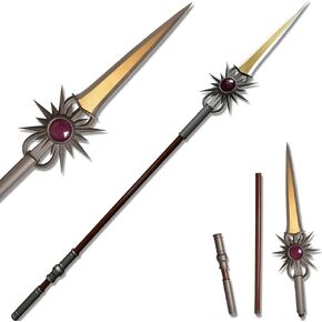 Dark Lance,All Metal Crafted Game Props,Metal Spear for Decorating Collections Gift,About 72 inches