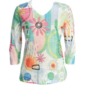 Jess & Jane Sunny Burnout Sublimation Top